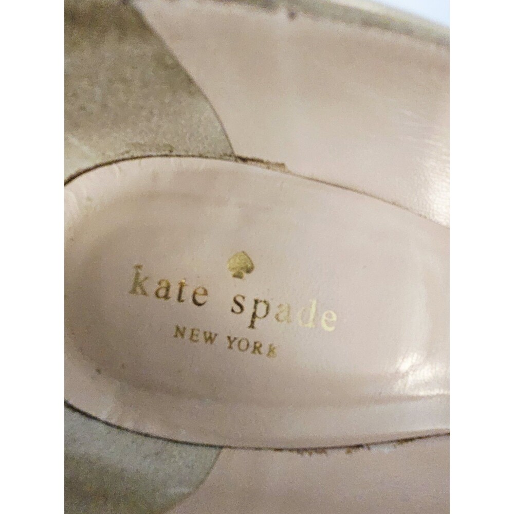 Kate Spade New York Beige Leather Pumps Slingback Heels Size 8 - Picture 7 of 7